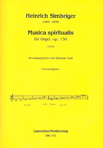 Musica spiritualis op.136  für Orgel  