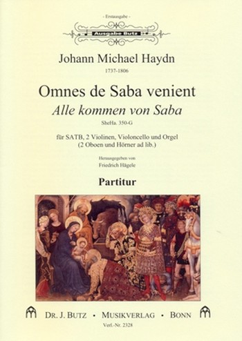 Omnes de Saba venient  für gem Chor, 2 Violinen, Violoncello und Orgel (2 Oboen und Hörner ad  Partitur