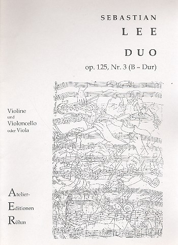 Duo B-Dur op.125,3 für Violine und  Violoncello (Viola)  Stimmen