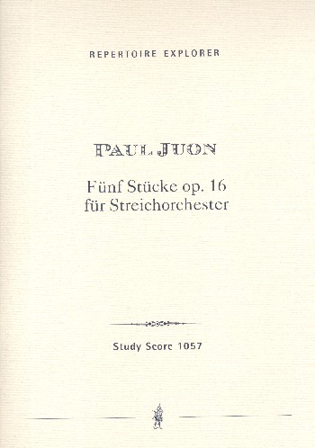 5 Stücke op.16 für Streichorchester  Studienpartitur  