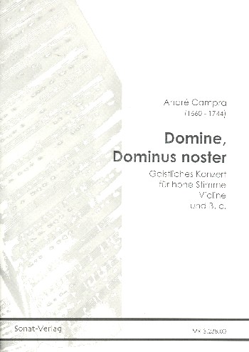 Domine Dominus noster für Gesang,  Violine /Flöte) und Bc  Partitur und Violinstimme