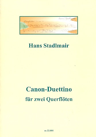 Canon-Duettino für 2 Flöten  Partitur und Stimmen  