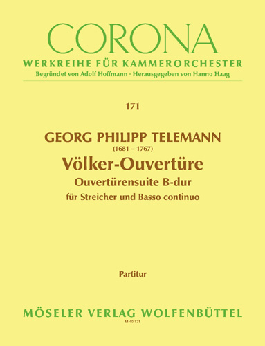 Völker-Ouvertüre B-Dur TWV55:B5&nbsp;&nbsp;für Streicher und Bc&nbsp;&nbsp;Partitur (= Cembalo)