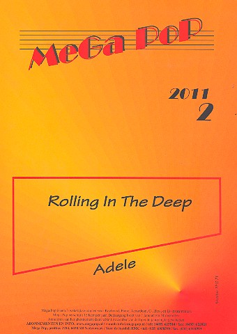Rolling in the Deep: für Klavier (en)&nbsp;&nbsp;(mit Text und Akkorden)&nbsp;&nbsp;
