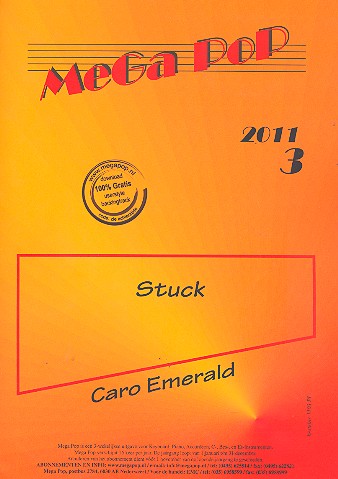 Stuck  für Klavier (mit Text und Akkorden) (en)  