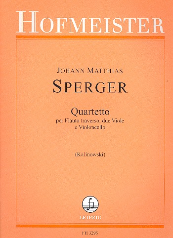 Quartett G-Dur für Flöte, 2 Violinen  und Violoncello  Partitur und Stimmen