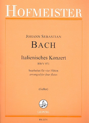 Italienisches Konzert BWV971&nbsp;&nbsp;für 4 Flöten&nbsp;&nbsp;Partitur und Stimmen