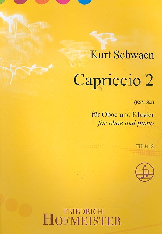 Capriccio Nr.2 KSV663 für Oboe und Klavier    
