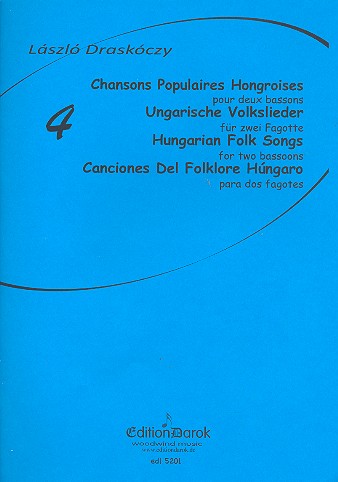 4 Hungarian Folk Songs  for 2 bassoons  score