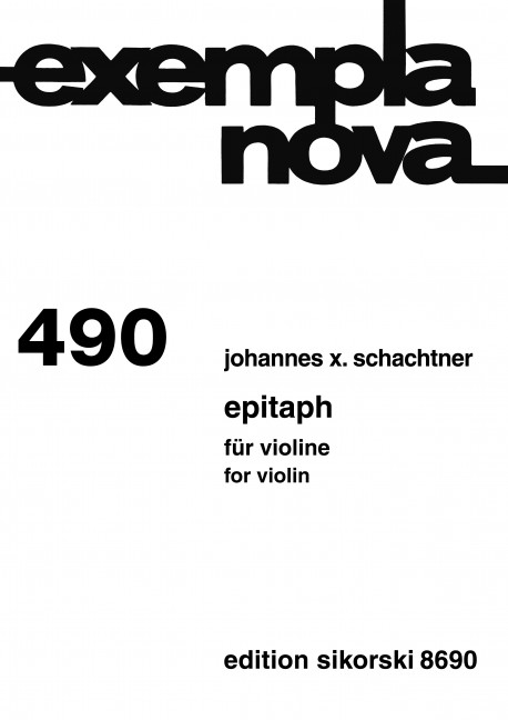 Epitaph VI  für Violine  