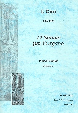 12 Sonaten op.1&nbsp;&nbsp;für Orgel (manualiter)&nbsp;&nbsp;