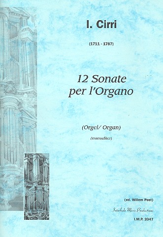 12 Sonaten op.1  für Orgel (manualiter)  