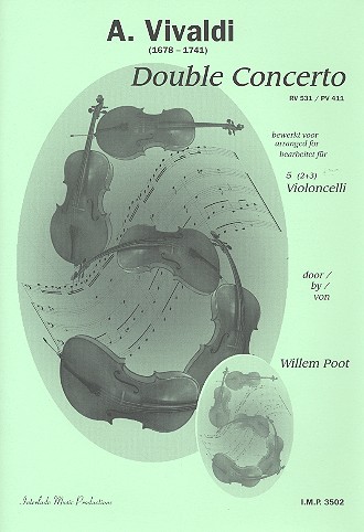 Konzert g-Moll RV531&nbsp;&nbsp;für 2 Violoncelli, Streicher und Bc&nbsp;&nbsp;für 5 Violoncelli (2+3), Partitur und Stimmen