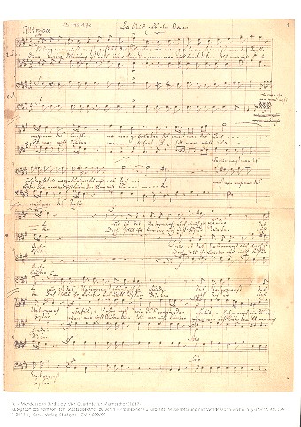 4 Quartette für Männerchor&nbsp;&nbsp;Faksimile des Autographs&nbsp;&nbsp;