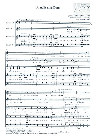 Angelus suis Deus für gem Chor  a cappella  Partitur