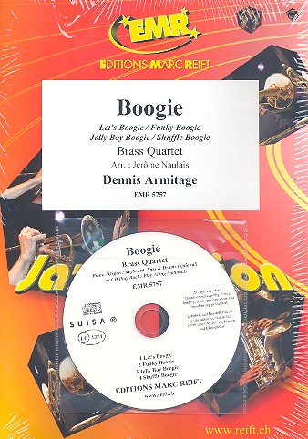 Boogie (+CD)  für 4 Blechbläser (Klavier/Orgel und Percussion ad lib)  Partitur und Stimmen
