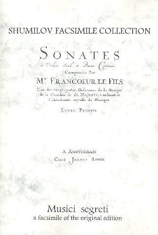 8 Sonates a violon et Bc  faksimile  