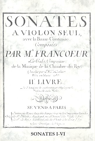 Sonates no.1-6 a violon et Bc&nbsp;&nbsp;faksimile&nbsp;&nbsp;