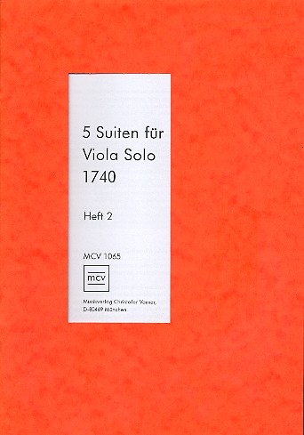 5 Suiten von 1740 Band 2 (Nr.4-5) für Viola    