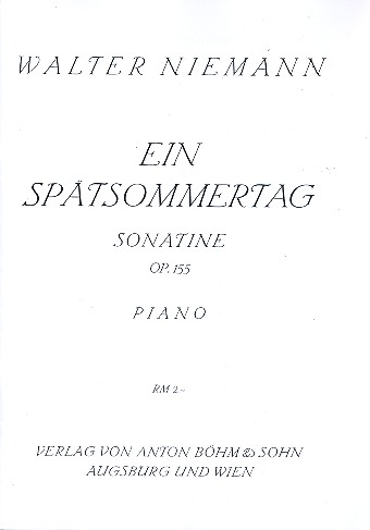 Ein Spätsommertag op.155  für Klavier  