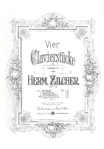 Intermezzo op.6,3 für Klavier  Verlagskopie  
