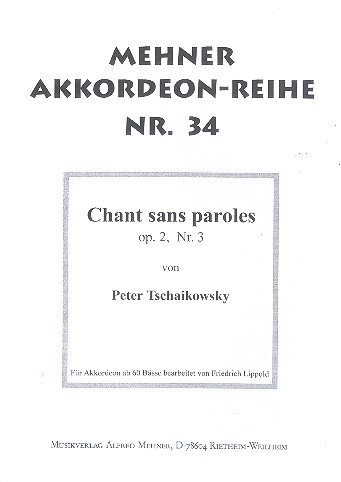 Chant sans paroles op.2,3&nbsp;&nbsp;für Akkordeon&nbsp;&nbsp;