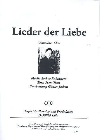 Lieder der Liebe für gem Chor a cappella  Partitur  