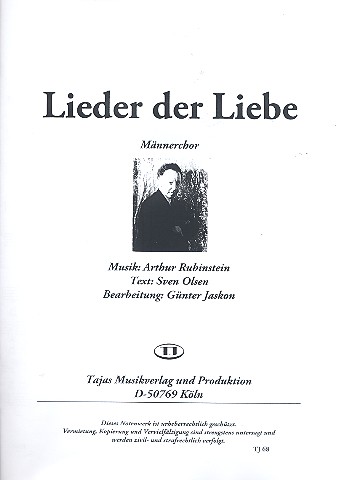 Lieder der Liebe für Männerchor a cappella  Partitur  