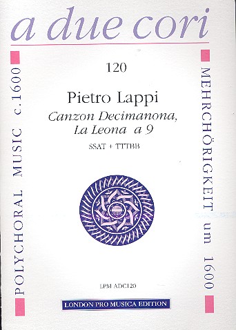 Canzon no.19 La Leona für gem Chor  (SSAT/ATTB)  Partitur und Stimmen