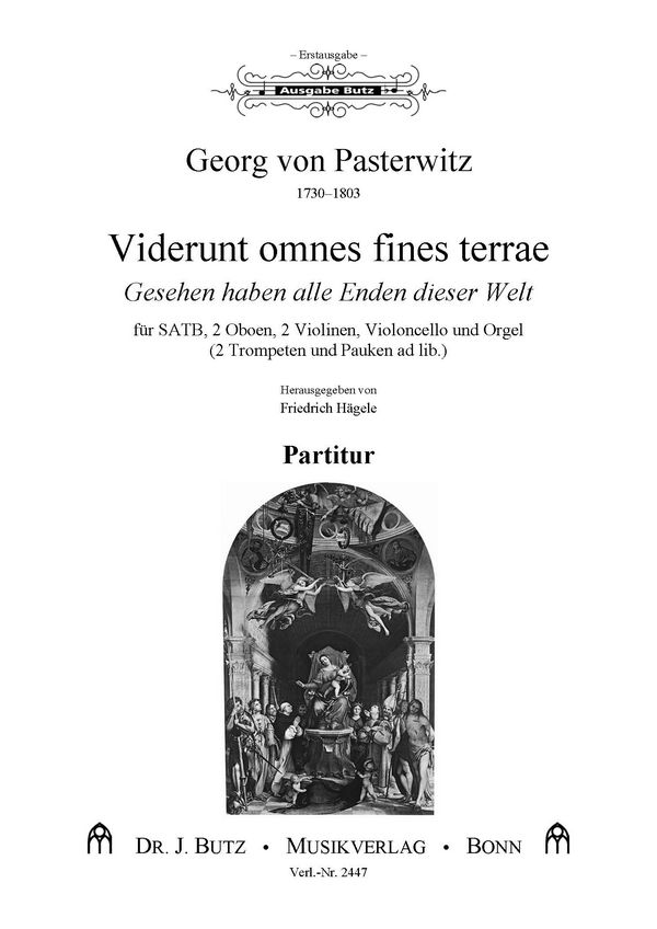 Viderunt omnes fines terrae&nbsp;&nbsp;für gem Chor, 2 Violinen, 2 Oboen, Violoncello und Orgel (Bläser ad li&nbsp;&nbsp;Partitur