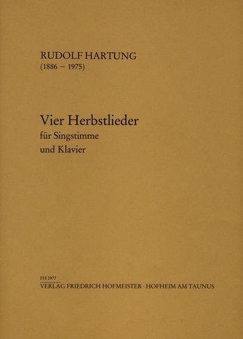 4 Herbstlieder für Singstimme und Klavier    