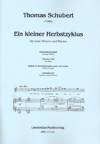 Ein kleiner Herbstzyklus für Gesang (hoch)  und Klavier  
