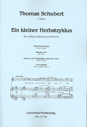 Ein kleiner Herbstzyklus für Gesang (mittel)  und Klavier  