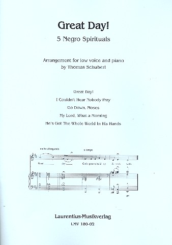 Great Day für Gesang (tief) und Klavier    