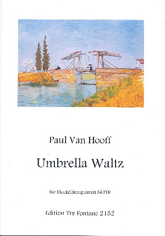 Umbrella Waltz  für 5 Blockflöten (SATBB)  Partitur und Stimmen