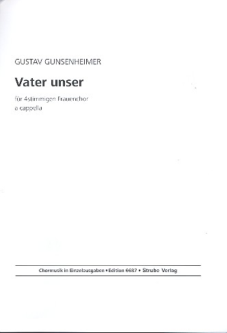 Vater unser für Frauenchor a cappella  Partitur  