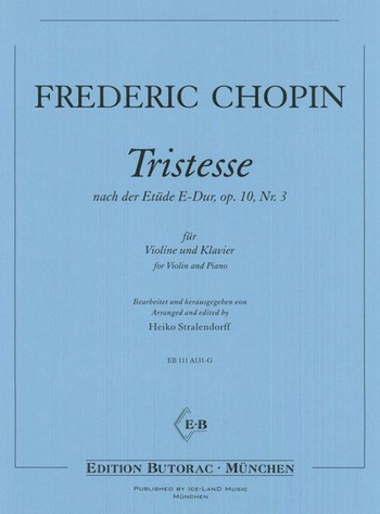 Tristesse op.10,3&nbsp;&nbsp;für Violine und Klavier&nbsp;&nbsp;