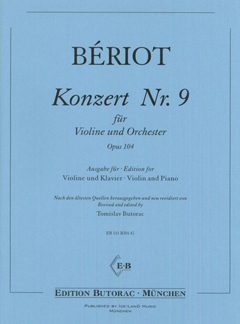 Konzert Nr.9 op.104 für Violine  und Orchester für Violine und Klavier  