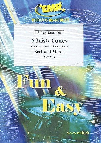6 Irish Tunes: für 5-stimmiges Ensemble&nbsp;&nbsp;(Keyboard und Schlagzeug ad lib)&nbsp;&nbsp;Partitur und Stimmen