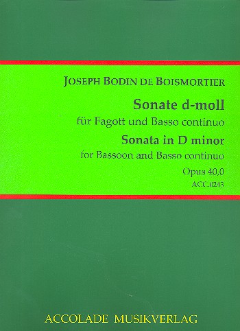Sonate d-Moll op.40,1   für Fagott und Bc  