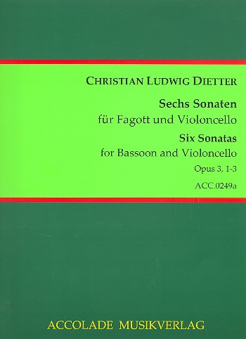 6 Sonaten op.3 Band 1 (Nr.1-3)  für Fagott und Violoncello  