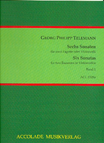6 Sonaten TWV40:101-106 Band 1 (Nr.1-3)   für 2 Violoncelli  Partitur und Stimmen