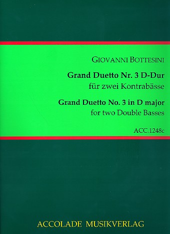 Grand Duetto D-Dur Nr.3 für 2 Kontrabässe  Spielpartitur (Reprint)  