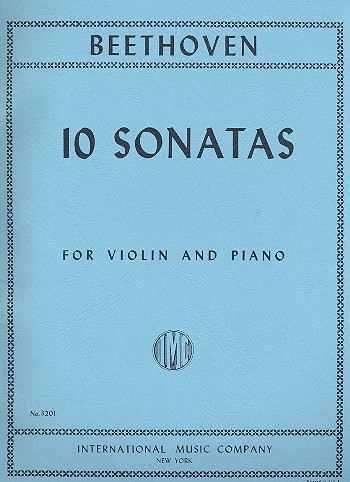 10 Sonatas  for violin and piano  piano accompaniment (score) only