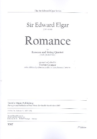 Romance for bassoon and string quartet  (bass ad lib)  score and parts
