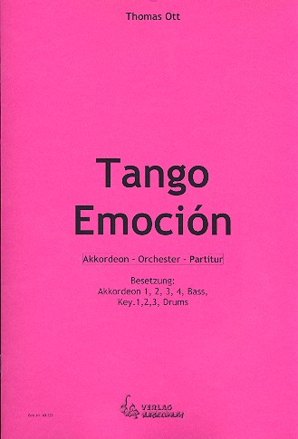 Tango Emoción für Akkordeonorchester  Partitur  