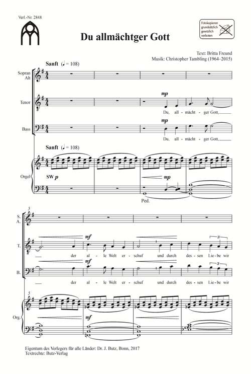 Exaltabo te Domine  für Soli, gem Chor und Orgel  Partitur