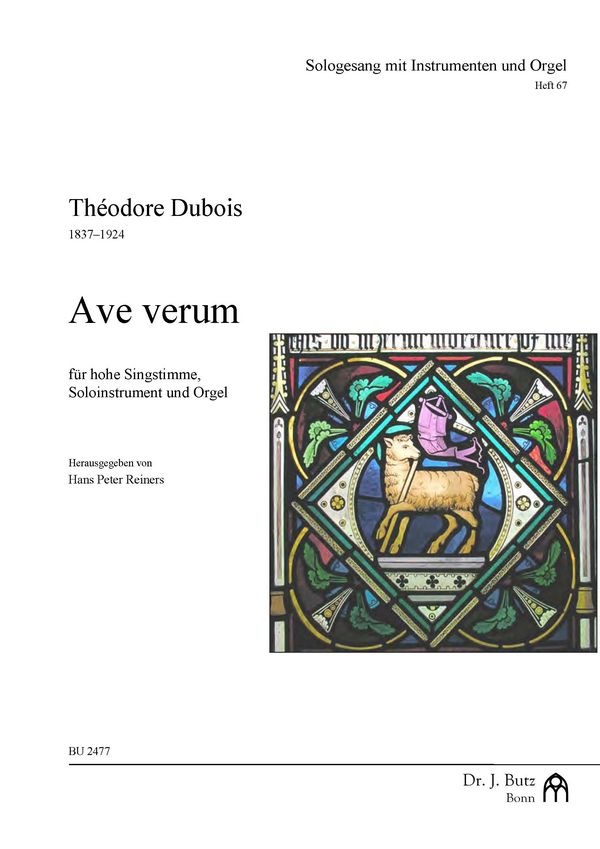 Ave verum  für Gesang (hoch), Soloinstrument und Orgel  Partitur und Instrumentalstimme