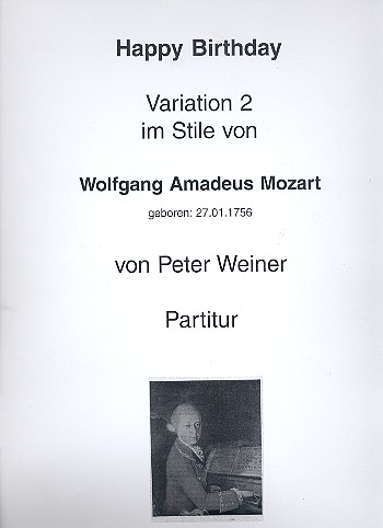 Happy Birthday Variation 2  im Stile von Mozart für Orchester  Partitur