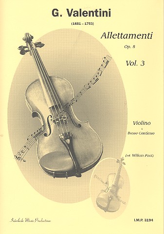 Allettamenti op.8 vol.3 für  Violine und Bc  